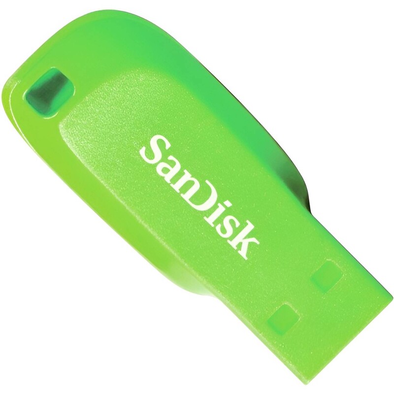 Флеш-накопичувач USB 32GB SanDisk Cruzer Blade Electric Green (SDCZ50C-032G-B35GE)