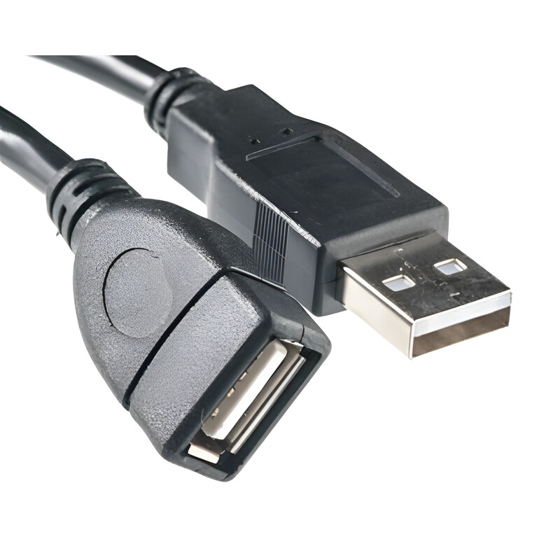 Кабель PowerPlant (KD00AS1189) USB2.0(AF)-USB2.0(AM), 1.5м, Black