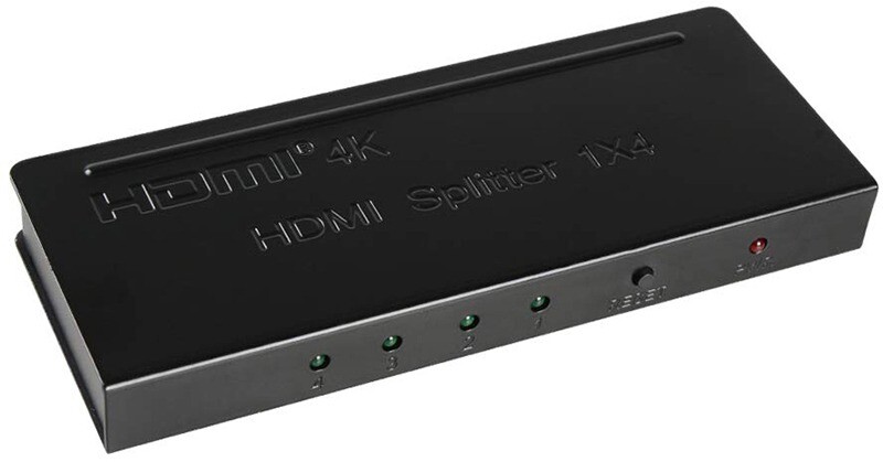 Сплиттер PowerPlant (CA911509) HDMI - 4xHDMI, черный