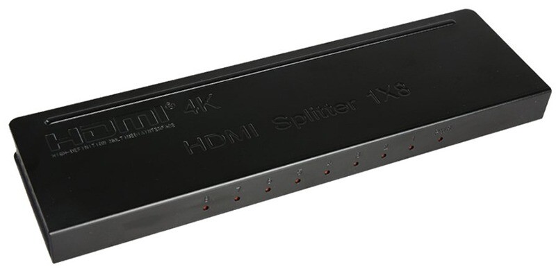 Сплиттер PowerPlant (CA911516) HDMI - 8xHDMI, черный