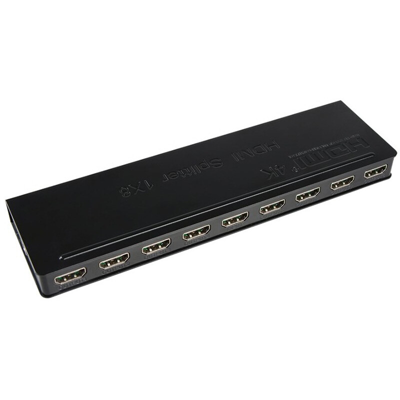 Сплиттер PowerPlant (CA911516) HDMI - 8xHDMI, черный