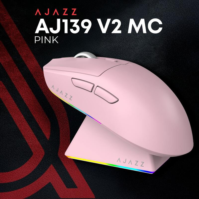Миша бездротова Ajazz AJ139 V2 Pink (AJ139-V2-MC-Pink)