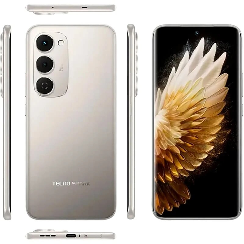Смартфон Tecno Spark 40 Pro+ (KM7) 8/256GB Moon Titanium (4894947096358)