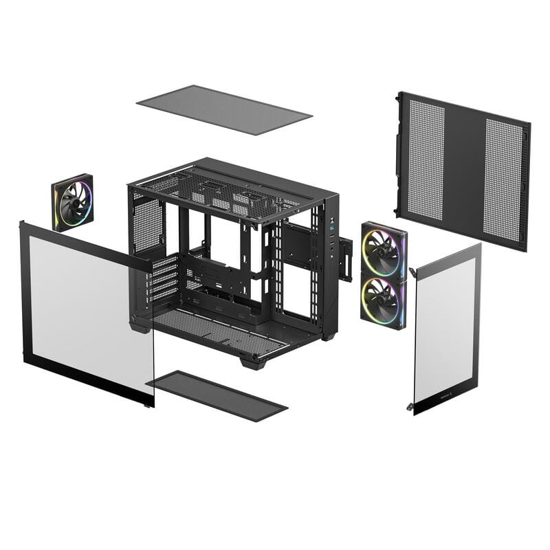 Корпус DeepCool CG330 3F Black (R-CG330-BKNGM3-G) без БП