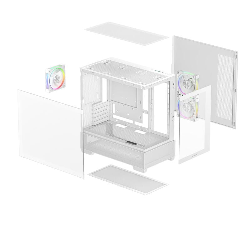 Корпус DeepCool CG380 3F White (R-CG380-WHAGM3-G) без БП