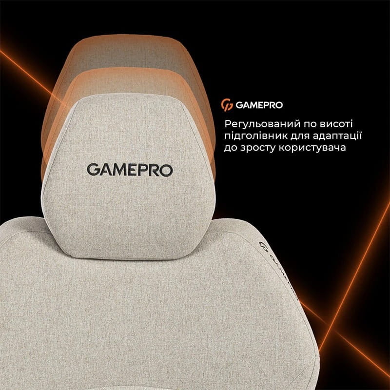 Кресло для геймеров GamePro GC760LG Fabric Light Gray