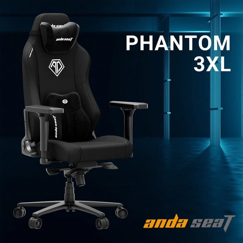 Кресло для геймеров Anda Seat Phantom 3 Size XL Black (AD18XL-52-B-F-B01)