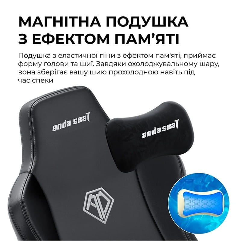 Кресло для геймеров Anda Seat Novis Plus Size XL Fabric Grey (AD23YC-XL-01-G-F-G04)