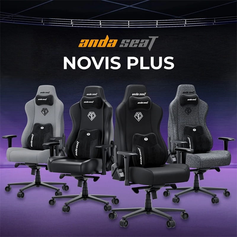 Кресло для геймеров Anda Seat Novis Plus Size XL Fabric Grey (AD23YC-XL-01-G-F-G04)