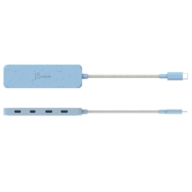 USB-хаб J5create 4 USB-C Cyan (JCH345EC-N)