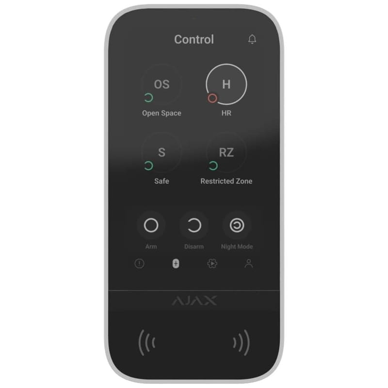 Бездротова сенсорна клавіатура Ajax KeyPad TouchScreen (8EU) ASP White (58455.148.WH1)
