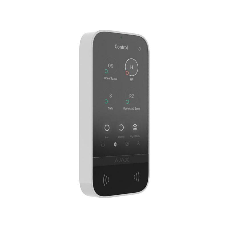 Бездротова сенсорна клавіатура Ajax KeyPad TouchScreen (8EU) ASP White (58455.148.WH1)