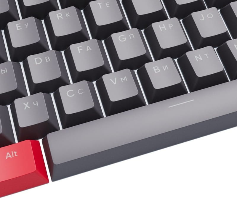 Набір кейкапів Dark Project PBT KS-42 ENG/UA/RU Black/Red (DP-KS-0042)