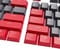 Фото - Набір кейкапів Dark Project PBT KS-42 ENG/UA/RU Black/Red (DP-KS-0042) | click.ua