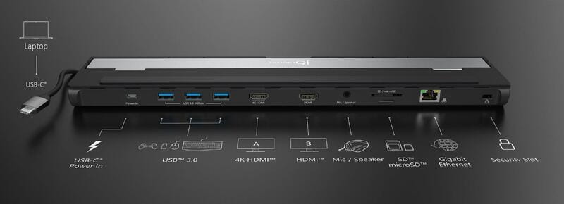 Док-станция J5create USB-C 10-в-1 (JCD542-N)