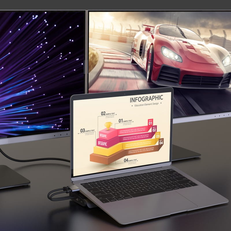Док-станция J5create USB-C 12-в-1 (JCD552-N)