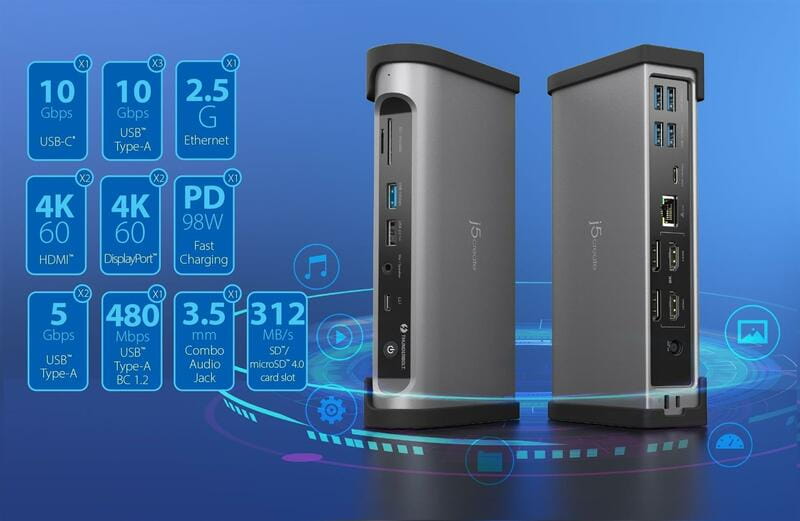 Док-станція J5create USB-C 15-в-1 (JTD568-EN)