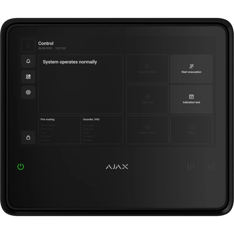 Пожежна централь Ajax EN54 Fire Hub Black