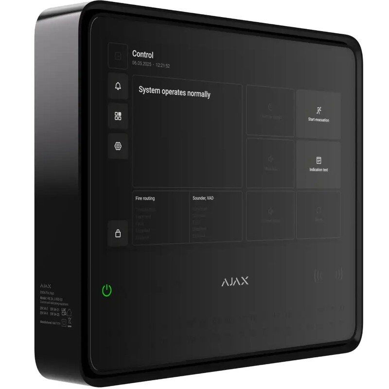 Пожежна централь Ajax EN54 Fire Hub Black
