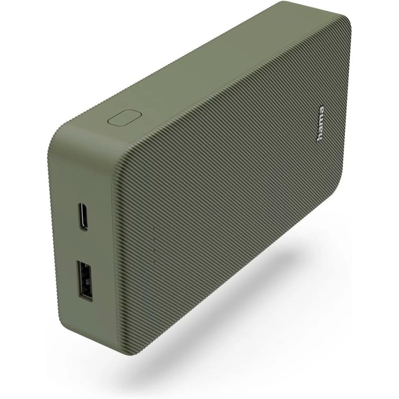 Универсальная мобильная батарея Hama Power Bank 20000mAh 15W Green (201716)