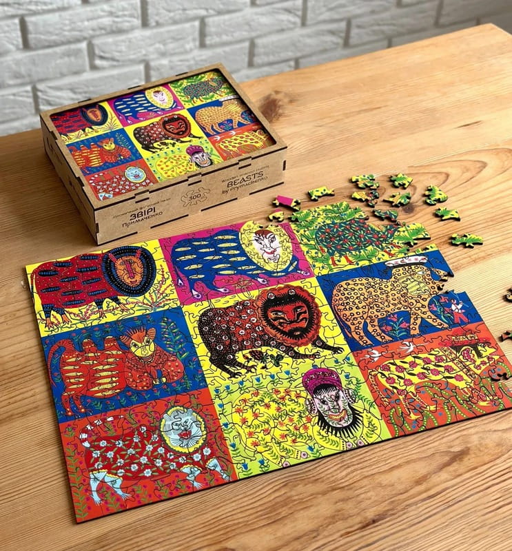 Пазл дерев`яний UkrainianPuzzles Звірі Примаченко