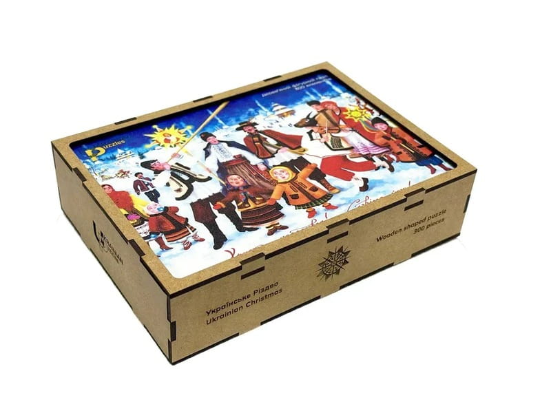 Пазл деревянный UkrainianPuzzles Украинское рождество