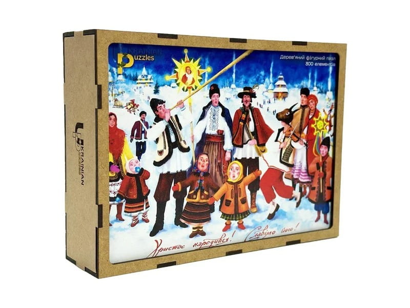 Пазл деревянный UkrainianPuzzles Украинское рождество