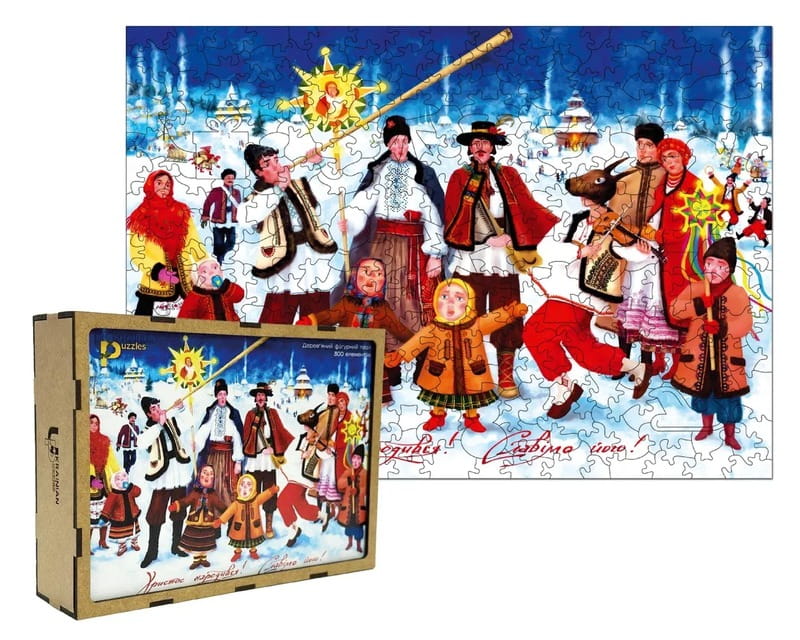 Пазл деревянный UkrainianPuzzles Украинское рождество
