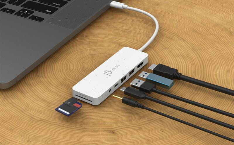 USB-хаб J5create USB-C 6-в-1 White (JCD373EW-N)