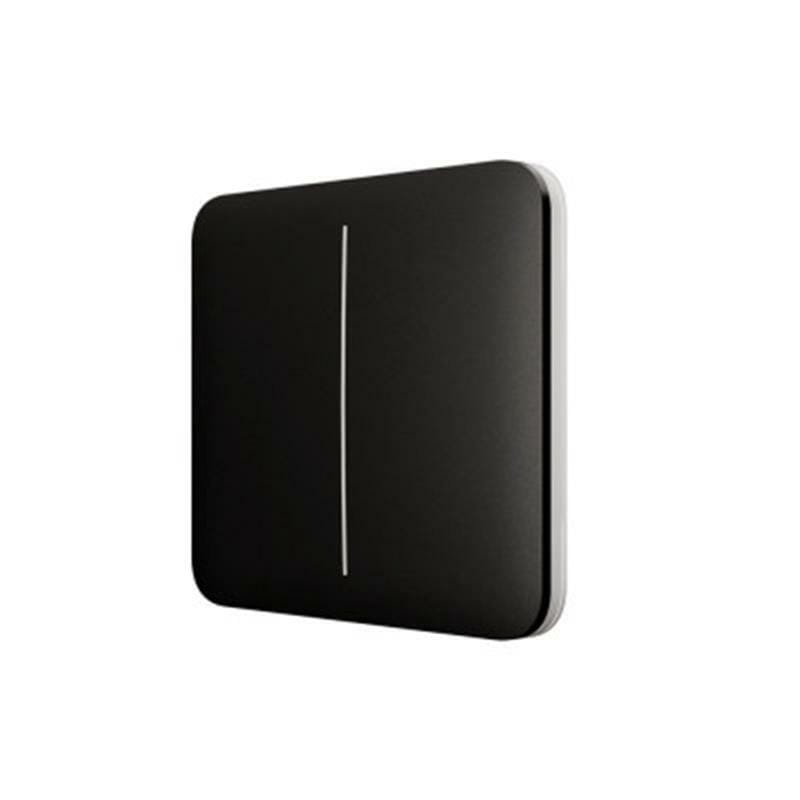 Кнопка для двухклавишного выключателя Ajax SoloButton (2-gang) Black