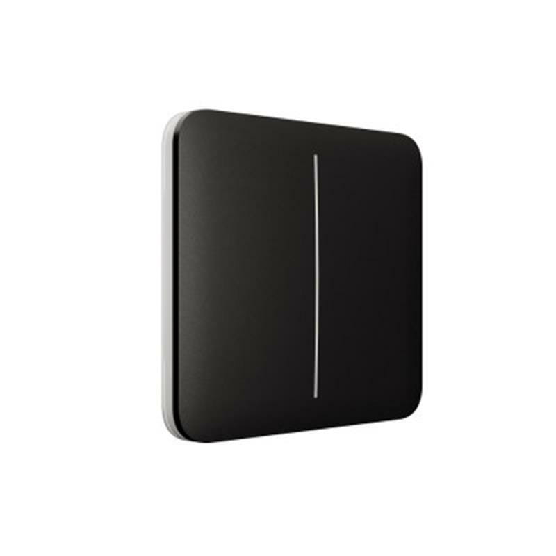 Кнопка для двухклавишного выключателя Ajax SoloButton (2-gang) Black