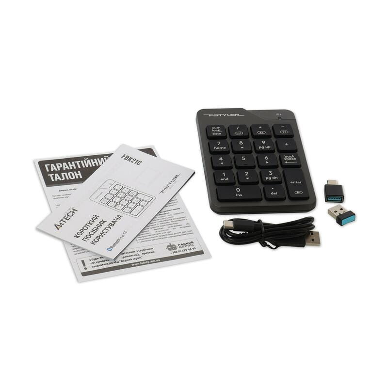 Клавиатура цифровая A4Tech FBK21C Smoky Grey