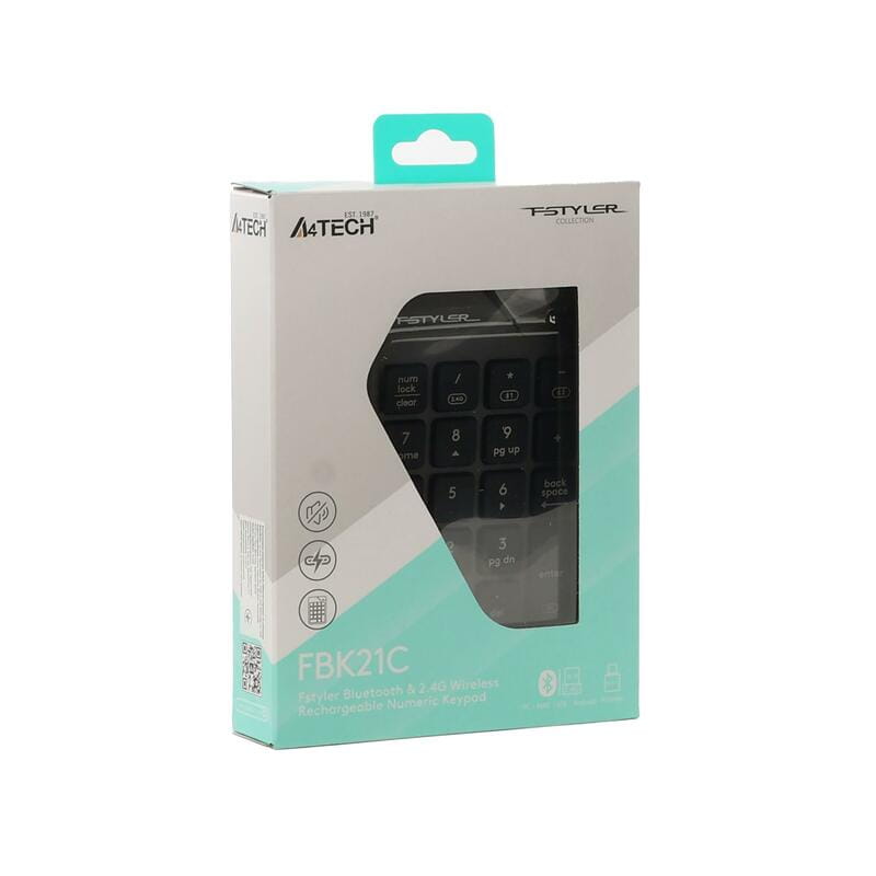Клавиатура цифровая A4Tech FBK21C Smoky Grey