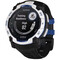 Фото - Смарт-часы Garmin Instinct 3 50mm Solar Whitestone with Black/Bolt Blue Silicone (010-02935-43) | click.ua