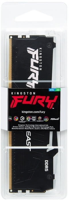 Модуль памяти DDR5 32GB/6000 Kingston Fury Beast RGB Black (KF560C36BBE2A-32)