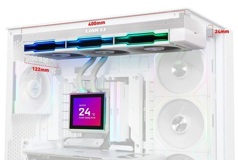 Система водяного охолодження Lian Li HydroShift II LCD-S 360TL White (G89.GHS2LCDS36TW.00)