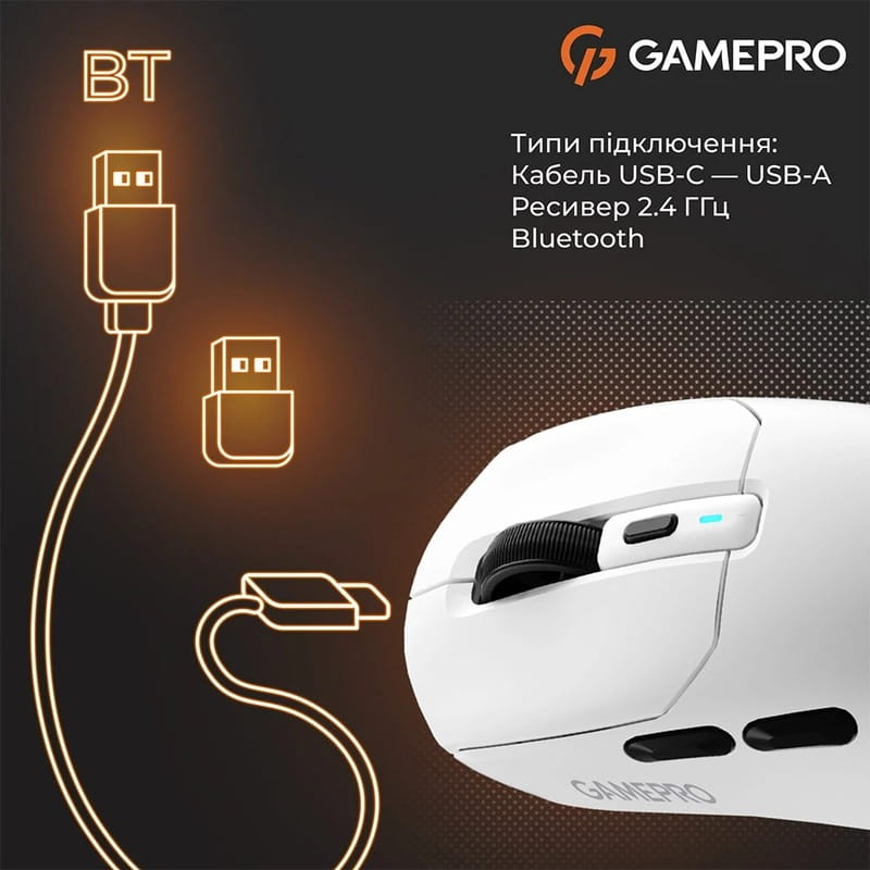 Миша бездротова GamePro Genesis Airmaster White (GM167W)
