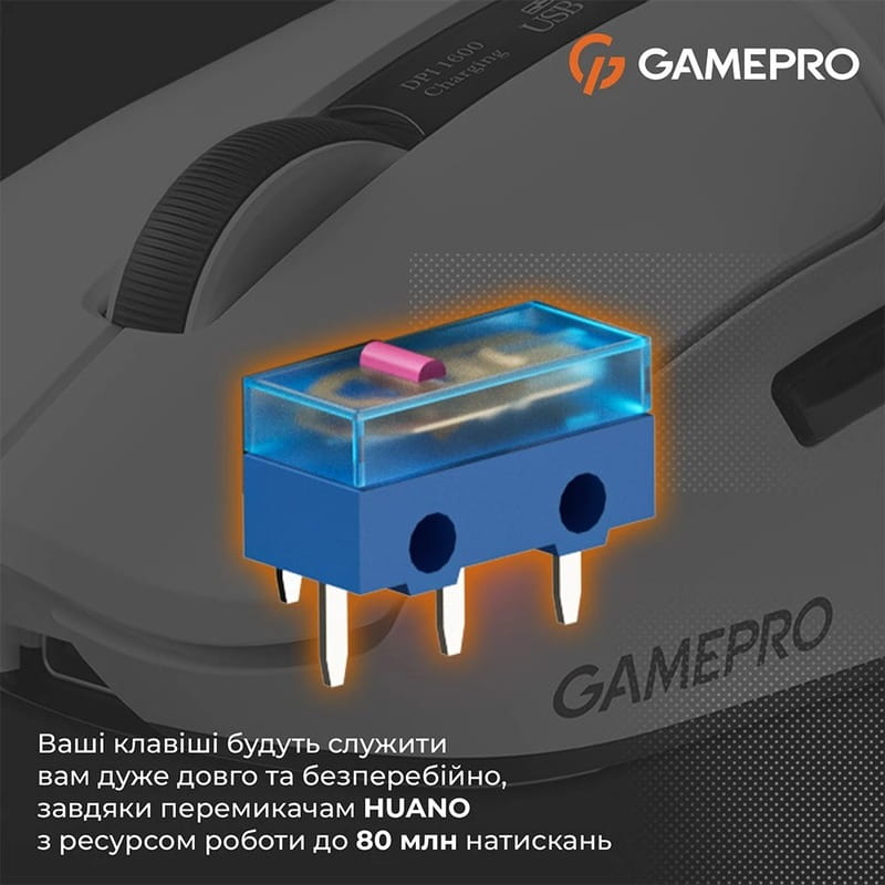Миша бездротова GamePro Genesis Airmaster White (GM167W)