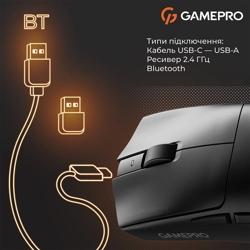 Мышь беспроводная GamePro Genesis Wizard Black (GM160B)