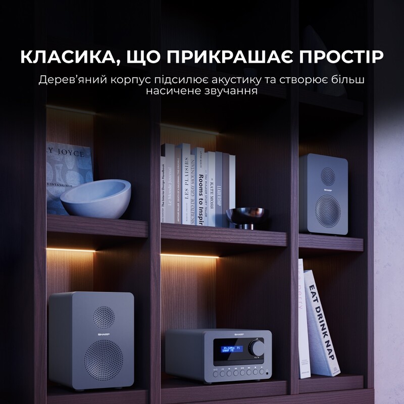 Мікросистема Sharp Micro Sound System Grey (XL-B514(GY))