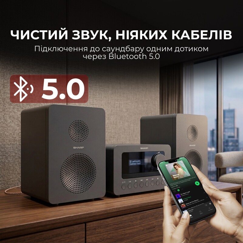 Мікросистема Sharp Micro Sound System Grey (XL-B514(GY))