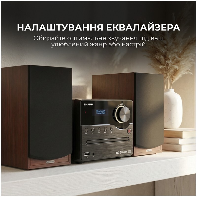 Мікросистема Sharp Micro Sound System Brown (XL-B517D(BR))