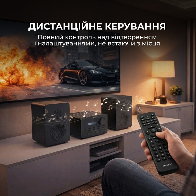 Мікросистема Sharp Micro Sound System Black (XL-B520D(BK))