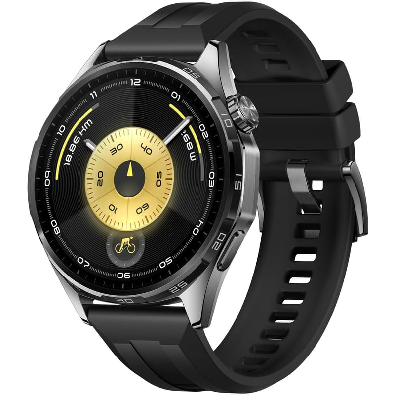 Смарт-часы Huawei Watch GT 6 46mm Black with Black Fluoroelastomer Strap (55020FTX)