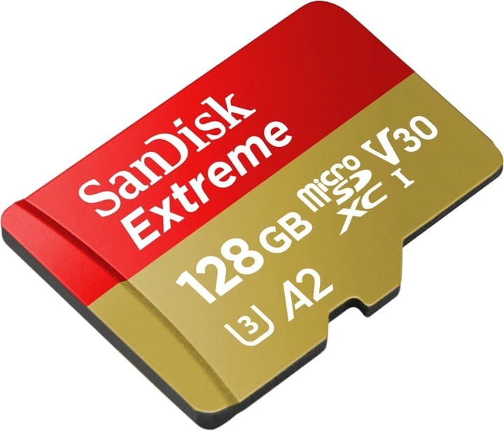 Карта пам`ятi MicroSDXC 128GB UHS-I/U3 Class 10 SanDisk Extreme A2 R190/W90MB/s (SDSQXAA-128G-GN6MN)