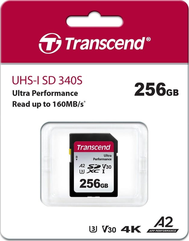 Карта памяти SDXC 256GB UHS-I/U3 Class 10 Transcend Ultra Performance 340S (TS256GSDC340S)