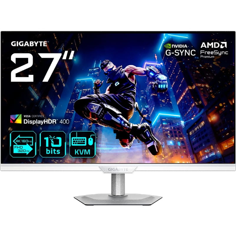 Монітор Gigabyte 27" M27UP ICE EK IPS White 160Hz