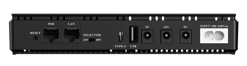 Источник бесперебойного питания Yepo DC-UPS YP-36W/12000mAh LiFePO4 DC-9V/12V/24V/48V (UA-112969)