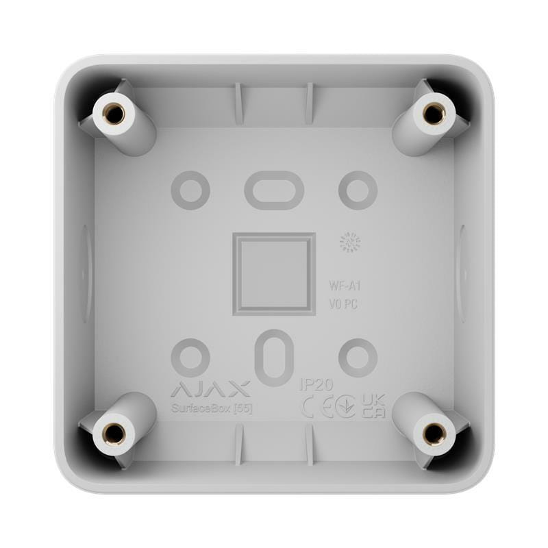 Монтажная коробка SurfaceBox для выключателей Ajax LightSwitch, розеток Ajax Outlet White