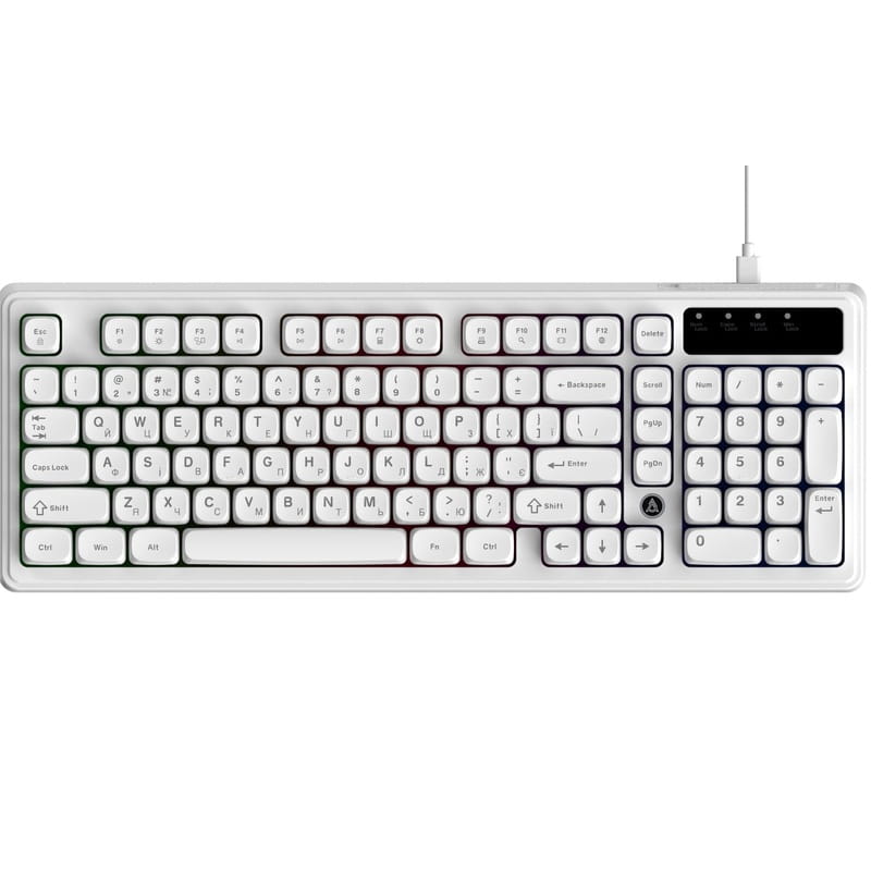 Клавиатура Ajazz AF98 Black USB-C White (AF98-W)